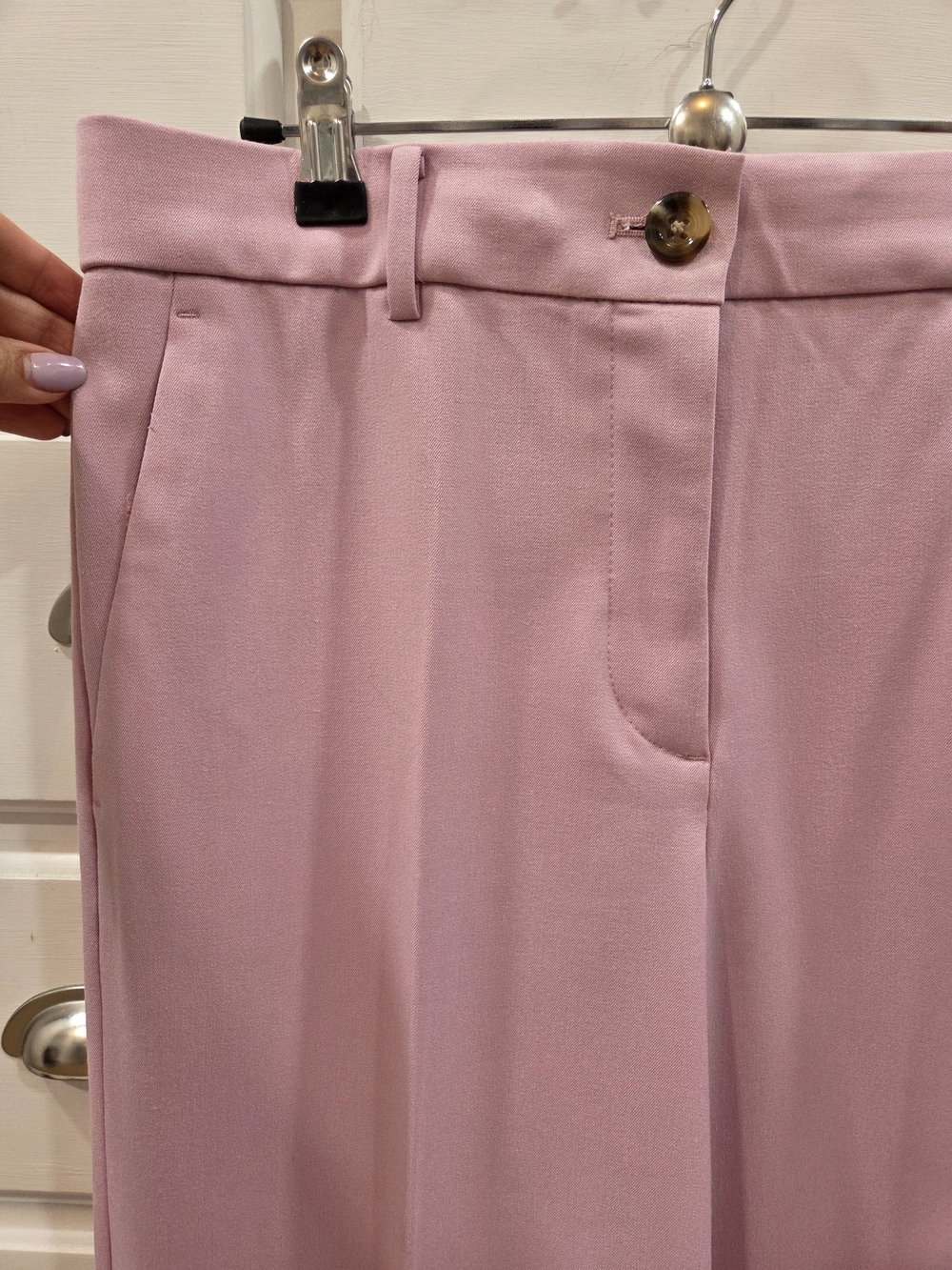 Ann Taylor Pastel Lilac Wide-Leg Trousers - Picture 5 of 10